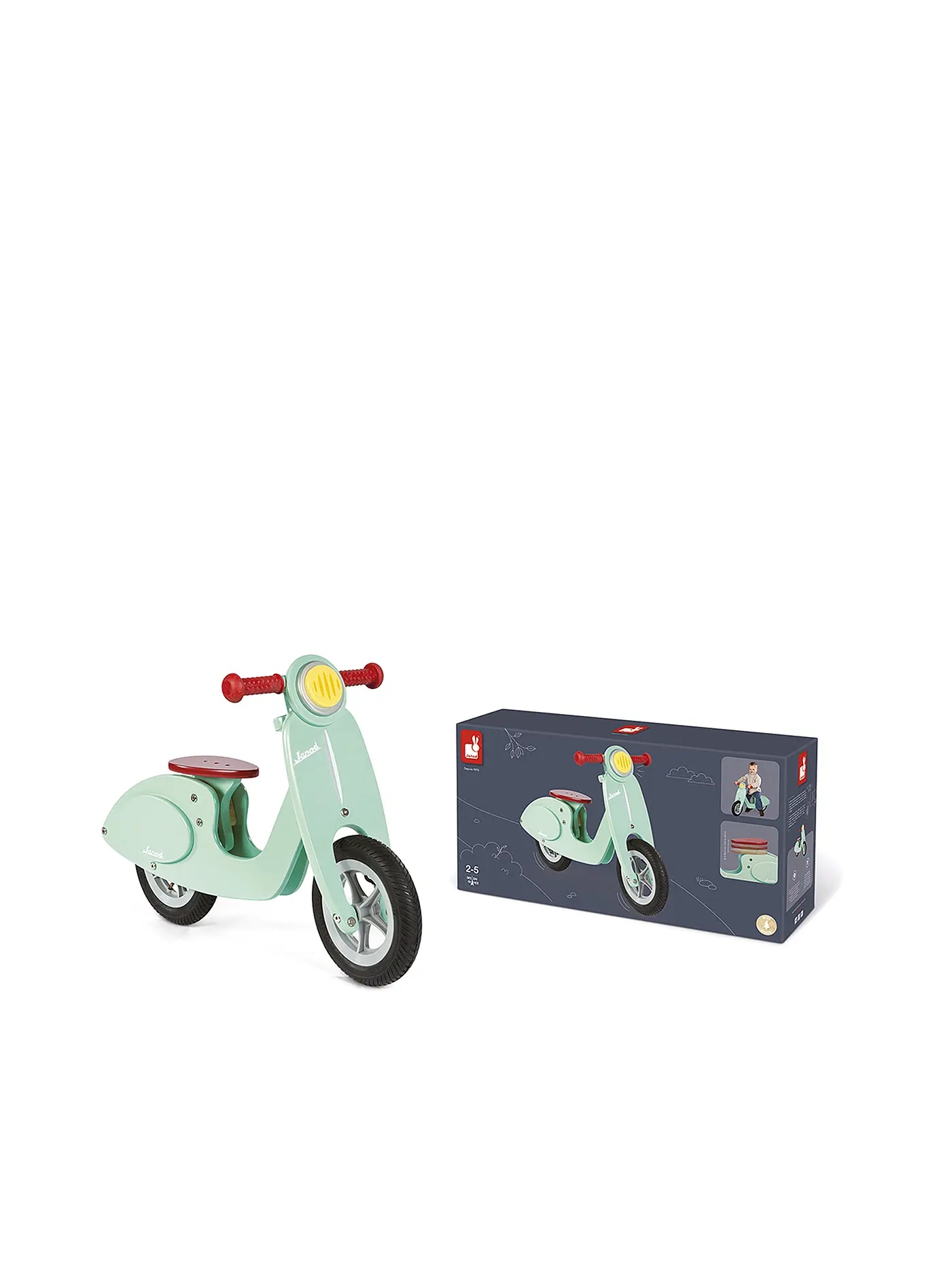JANOD | Laufrad Holz gross Scooter Mint | 